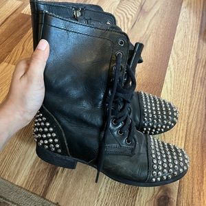 Steve Madden Tarnney Combat Boots with Studs